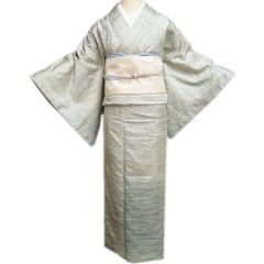 薄グレーの無形文化財本場結城紬 - メルカリ