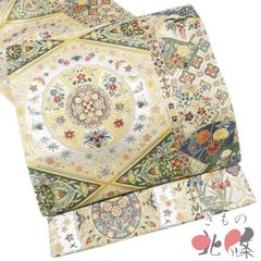 新品西陣名門とみや織物正絹多色織工芸「王朝亀甲瑞祥図」特撰錦豪華