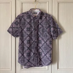 54 メンズ　men's　J.FERRY　ペイズリー　シャツ　半袖　グレー 灰色　GRAY　ねずみ色　春夏　お呼ばれ　デート　オフィスカジュアル　食事会のサムネイル