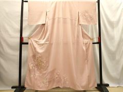 平和屋着物●九寸名古屋帯　絞り　生紬　草花文　金銀彩　正絹　逸品　CABF5292hy 平和屋着物○九寸名古屋帯 絞り 生紬 草花文 金銀彩 正絹