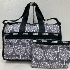 LeSportsac レスポートサック　モノトーン　総柄　黒　ボストンバック LeSportsac ボストンバッグ 花柄 レスポートサック モノトーン - メルカリ