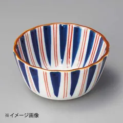 【新品】赤線入呉須刷毛十草菊型ベタ小鉢(有田焼)