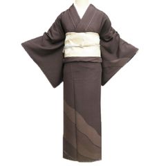 正絹【単衣】お召 訪問着（未使用品）トールサイズ【裄69cm·身丈171cm 