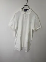 S00790｜RalphLauren｜ラルフローレン｜ポロシャツ｜半袖｜ホワイト白｜刺繍ロゴ｜ワンポイント｜コットン｜メンズM｜アメカジ｜カジュアル｜Y2K｜90S｜古着｜USA古着｜ヴィンテージ｜フォロー割｜今期トレンド