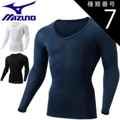 種類7：ブラック(09)/XL ミズノ ゴルフウェア メンズ アンダーウェア バイオギア UVカット Vネック 長袖シャツ E2MJ2005 M-2XL ◇
