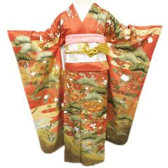 昭和レトロ 躾付き未使用振袖6点フルセット - メルカリ