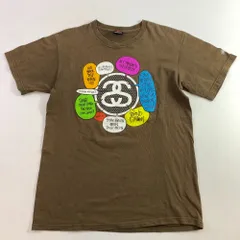 04w6733▽※【中古】Stussy オールドステューシー グラフィックTシャツ ブラウン Mサイズ【八王子店】