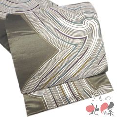 603mn69◇流線 曲線 波 名古屋帯◇美品 - メルカリ