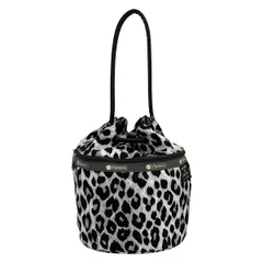 LESPORTSAC(レスポートサック) ショルダーバッグ - ライトピンク×黒×マルチ 豹柄/巾着型/MAISON DE REEFURコラボ