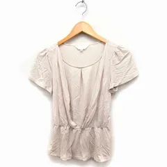 スーナウーナ Sunauna ペプラム カットソー Tシャツ 半袖 無地 38 ベージュ /FT45のサムネイル