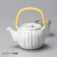 【新品】三色ライン6号土瓶(アミ付)