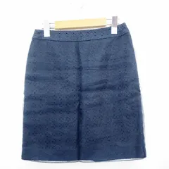 シンシアローリー CYNTHIA ROWLEY スカート ボトムス 台形 ひざ丈 オーガンジー コットン 綿 2 ネイビー 紺 /MT28のサムネイル