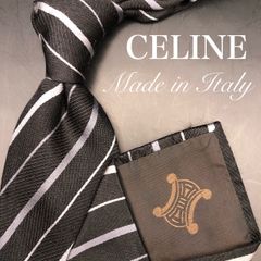 ✨極美品】CELINE セリーヌ ネクタイ シルバー トリオンフ C柄 結婚式