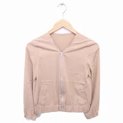 シンプリシテェ SIMPLICITE ブルゾン ジャケット ジップアップ 薄手 無地 シンプル 長袖 ベージュ 薄茶 /TT35のサムネイル