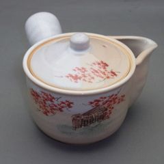 九谷焼 赤絵 骨董品 工芸品 人物画 陶器製 蓋付き 小物入れ 置物 明治時代物 明治時代 九谷焼 赤絵 骨董品 工芸品 人物画 陶器製 蓋付き 小物入れ