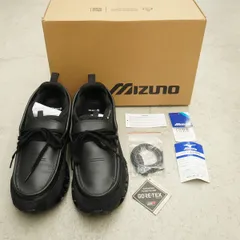 美品 MIZUNO ミズノ WAVE PROPHECY MOC GTX ウェーブ プロフェシー ゴアテックス ローファー レザー D1GD240601 27.5cm 黒 2343Q♪