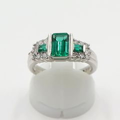 43-2/美品 田崎真珠 タサキ Pt900 エメラルド0.60 リング 指輪 - メルカリ