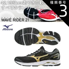 種類3：ブラック×ゴールド/25.5cm 【日本全国送料無料！】MIZUNO ミズノ WAVE RIDER 21　ウエーブライダー　ランニングシューズ　メンズ　(ブラック×ゴールド) [J1GC180350]