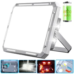 投光器 LED作業灯 LEDランタン【8000mAh大容量 3500LM】超高輝度 3色切替 Type-c充電式 磁気設計 常夜灯機能 懐中電灯機能 ワークライト 無段階調光 SOSモード IP66防水 キャンプ 夜釣り 防災 夜間工事 停電 848de35b