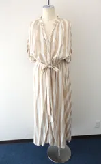 H&M【XL】マキシワンピース　ストライプ柄　特価