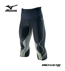 【ゆうパケットで送料無料！代金引換不可】MIZUNO ミズノ BG8000 バイオギアタイツ(セミロング) ブラック×イエロー[A60BP27795] ※配達日時指定不可商品です。