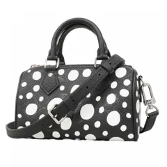 ルイ・ヴィトン(Louis Vuitton) ルイ・ヴィトン ハンドバッグ モノグラム・アンプラント LV×YK ナノスピーディ M81910 ホワイト ノワール 2wayバッグ 草間彌生レディースのサムネイル