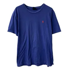 90s Polo by Ralph Lauren 半袖 ロゴTシャツ L ネイビー ポロラルフローレン プルオーバー 90年代 ポニー刺繍 カットソー 夏物 a804-6451