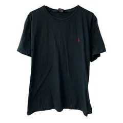 90s Polo by Ralph Lauren 半袖 ロゴTシャツ L ブラック ポロラルフローレン プルオーバー 90年代 ポニー刺繍 カットソー 夏物 a804-6452
