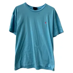 90s Polo by Ralph Lauren 半袖 ロゴTシャツ L ライトブルー ポロラルフローレン 90年代 ポニー刺繍 カットソー 夏物 a804-6455