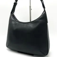 美品 Burberry バーバリー ショルダーバッグ 肩掛け ノバチェック ロゴ型押し シルバー金具 レザー ブラック メンズ レディース ユニセックス