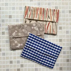 ポケットティッシュケース　3点セット　後ろポケット付き