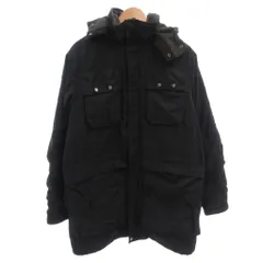 トミーヒルフィガー TOMMY HILFIGER 中綿コート フード 裏起毛 スタンドカラー ひざ丈 M 紺 ネイビー /FF