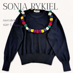 希少 SONIA RYKIEL ソニアリキエル ラインストーンロゴニット 38