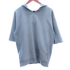 アイテムズ アーバンリサーチ ITEMS URBANRESEARCH パーカー プルオーバー 半袖 M 水色 ライトブルー /AU 