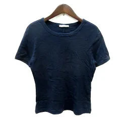 ザラ ZARA カットソー Tシャツ クルーネック 半袖 S 紺 ネイビー /MN
