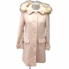 組曲 クミキョク KUMIKYOKU ステンカラーコート 総裏地 ラクーンファー ウール カシミヤ混  2 ベージュ /YK