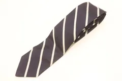 【中古】 POLO RALPH LAUREN メンズネクタイ -- ネクタイ POLO RALPH LAUREN -- 白 ホワイト 紺 ネイビー ストライプ