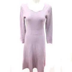 プロポーション ボディドレッシング PROPORTION BODY DRESSING ワンピース ニット Aライン ロング 長袖 M 紫 パープル /RT