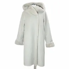 アースミュージック&エコロジー EARTH MUSIC & ECOLOGY フェイクムートンフードコート ロング 裏ボア フリーサイズ ベージュ 1B94L0Z0200 /X