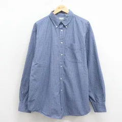 XL/古着 ギャップ GAP 長袖 ブランド シャツ メンズ 00年代 00s コットン ボタンダウン 青他 チェック 26apr03