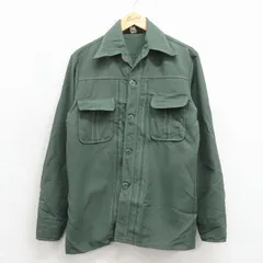 M/古着 JCペニー 長袖 シャツ ジャケット メンズ 70年代 70s 濃緑 26apr03