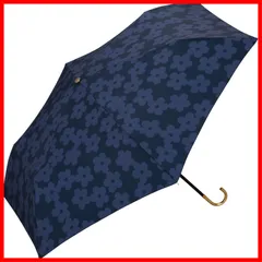 女性 通勤 可愛い おしゃれ レトロ 花柄 晴雨兼用 通学 レディース 50cm ネイビー ミニ 4750-018-002 フラワーレース 折りたたみ傘 雨傘 Wpc.