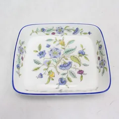 484)最終値下げ！ミントン スクエアトレイ 角皿 ハドンホール ブルー MINTON HADDON HALLのサムネイル