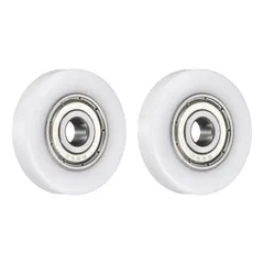 uxcell 2個 ローラーイドラーベアリングプーリー6x30x6mm 家具用ハードウェアアクセサリー用 626ZZベアリング付きコンベアローリングホイールフラットプーリー（ホワイト）