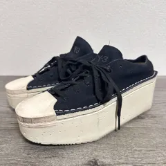 23FW Y-3 KYASU LO ID2022 ローカット レースアップ スエード 厚底スニーカー 変形 24cm 黒×白 ユニセックス レディースのサムネイル