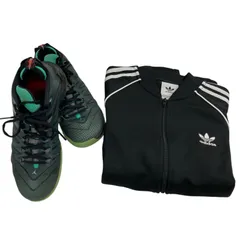 186004 現状品 NIKEジョーダンシューズ&adidasジャージ（上） ブラック メンズ 2点まとめ売り