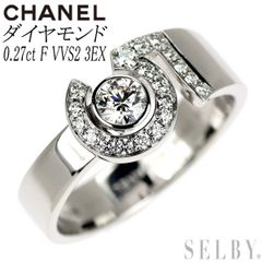 샤넬 K18WG 다이아몬드 링 0.27ct F VVS2 3EX 이터널 No5 55호