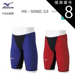 種類8：96：ブラック×レッド/XS 【ゆうパケットで全国送料無料!代金引換購入不可／配達日時指定不可】MIZUNO(ミズノ)　MX・SONIC G3　ハーフスパッツ（レース用競泳用水着）メンズ　FINA承認［N2MB8511］※安心のお荷物追跡番号有り