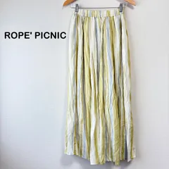 ROPE' PICNIC ロペピクニック フレアロングスカート 38 Mサイズ相当 ウエストゴム ナチュラルカラー