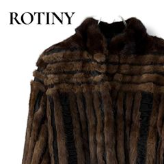 美品 ROTINY ミンク 本毛皮 ロングコート9号 フォックス襟R8SD53 美品 ROTINY ミンク 本毛皮 ロングコート9号 フォックス襟R8SD53